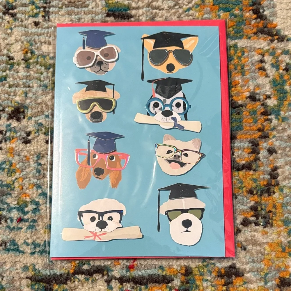 🆕Papyrus 3D “Clever Dogs” Graduation Greeting Card